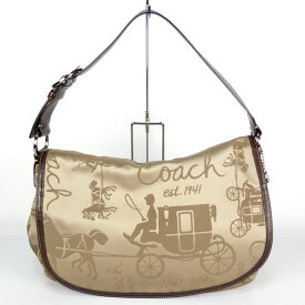 コーチ COACH ショルダーバッグ F14888　ホース アンド キャリッジ　キャンバス　レディース 【中古】