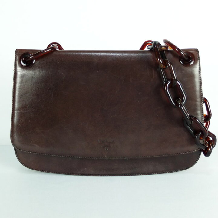 楽天市場】プラダ PRADA チェーン ショルダーバッグ B6623 ダーク  