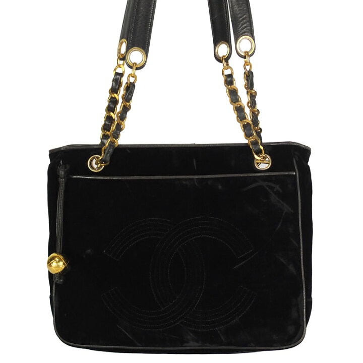楽天市場】シャネル CHANEL ベロア チェーントートバッグ ショルダー 