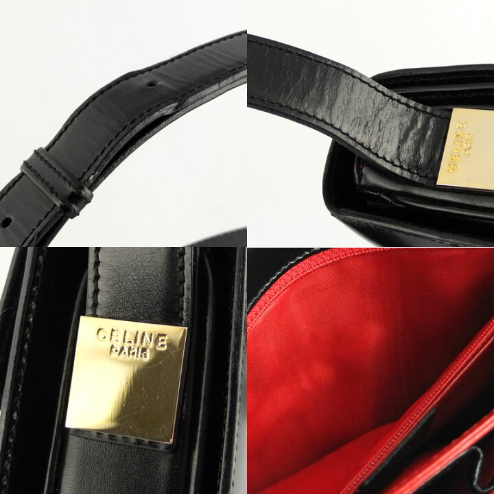 楽天市場】セリーヌ CELINE サークルロゴ ショルダーバッグ ブラック 