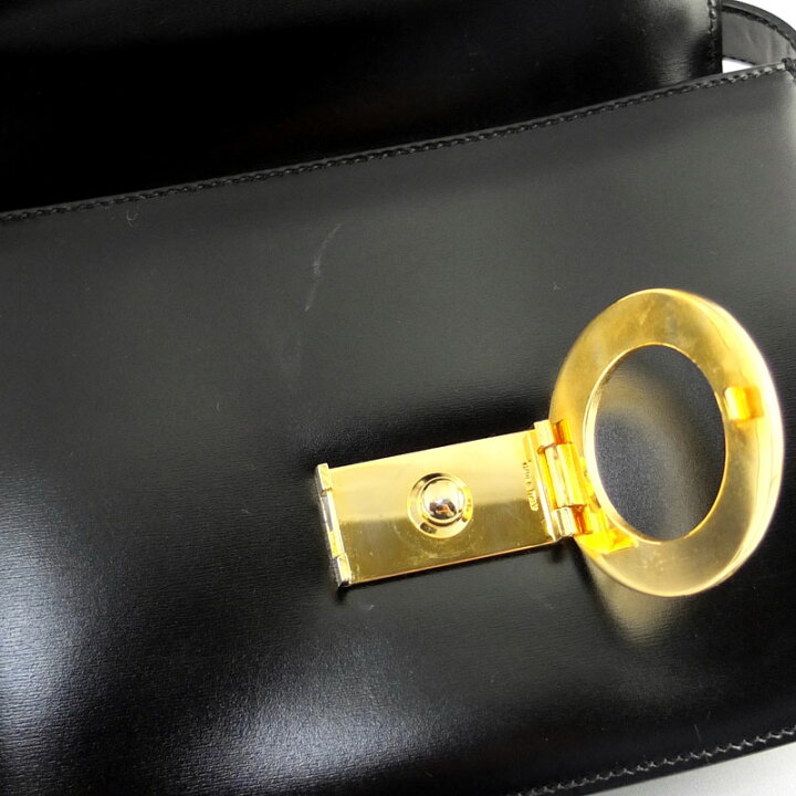 楽天市場】セリーヌ CELINE サークルロゴ ショルダーバッグ ブラック 