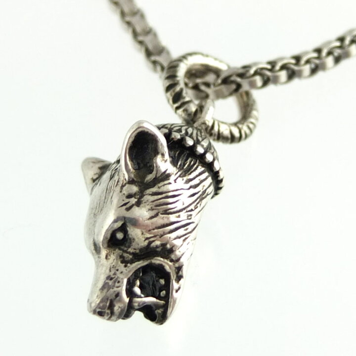 楽天市場】グッチ GUCCI アンガーフォレスト ウルフヘッド ネックレス  