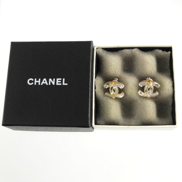 楽天市場】シャネル CHANEL ココマーク ピアス 02A ゴールド クリア  