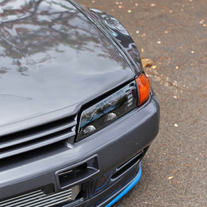 楽天市場】R32 スカイライン LED ヘッドライト ブラック FR32 FER32 