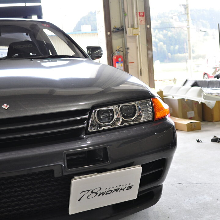 楽天市場】R32 スカイライン LED ヘッドライト クローム FR32 ER32 