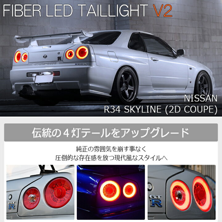 楽天市場】HR34 ER34 ENR34 BNR34 R34 スカイライン 2ドア ファイバー 
