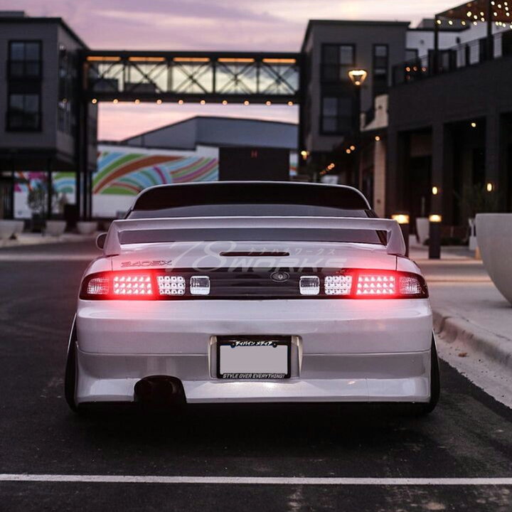 楽天市場】S14 CS14 シルビア LED テールランプ クリアー ブラック 