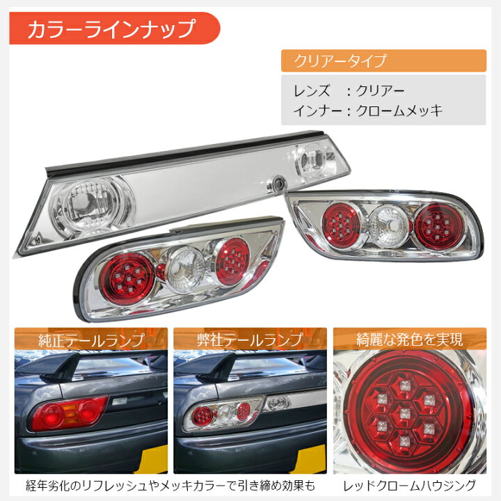 楽天市場】RPS13 KRPS13 180SX ワンエイティ 後期 LED テールランプ V2 