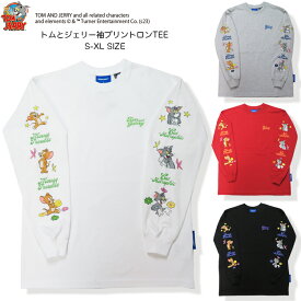 【20％OFF】【SALE】【Sequence 02-22】TOM&JERRY 袖プリントロンTeeトムとジェリー tom and jerry tom&jerry ロンt tシャツ 長袖 春 メンズ レディース ユニセックス トムジェリ トムジェリロンt キャラクター 袖プリント ビッグロンt 7bridge 春ロンT