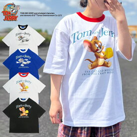 【30％OFF】【SALE】【Sequence 05-25】TOM&JERRY PHOTO Tシャツトムとジェリー tシャツ メンズ レディース tom and jerry トップス ビッグTシャツ トムジェリ 半袖 1POINT リンガーT 写真プリント トムジェリT アニメ キャラ ブランド 7bridge