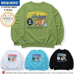 �y30%OFF�zSALE�ySEQUENZ 12-21�zTJ POSTER C/N SWEAT �t�g���[�i�[ �V�� �g���ƃW�F���[ �N���[�l�b�N �g���[�i�[ �X�E�F�b�g �����N�� �����Y ���f�B�[�X ��l tom and jerry �g���W�F�� �A�j�� �L���� �u��