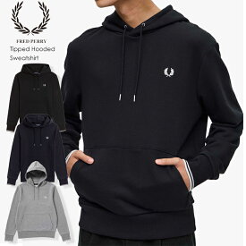 【FRED PERRY 12-23】Tipped Hooded Sweatshirt新作 FRED PERRYパーカー スウェット フード メンズ レディース トップス ブランドパーカー トレーナー フレッドペリーフーディ 月桂樹マーク 裏毛 正規品 7bridge FRED PERRY プレゼント 春トレーナー 春パーカー