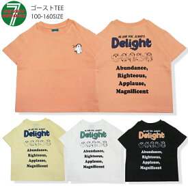 【7BRIDGE 05-28】ゴーストTシャツ tシャツ 半袖 トップス キッズ 100 110 120 130 140 150 160 キッズT オバケTシャツ 子供Tシャツ Tシャツ 男児 女児 綿100％ アメカジ モンスター 刺繍Tシャツ 可愛い プレゼント グラフィック セブンブリッジ ペア