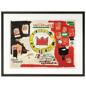 �W�������~�V�F�� �o�X�L�A Untitled(Crown) 1988 �A�[�g �p�l�� �Ǌ|���A�[�g �ߑ�A�[�g �ؐ��t���[�� �E�H�[���A�[�g �C���e���A Jean��Mechel Basquiat W645mm×H505mm×D32mm�yP�ρz�y���z
