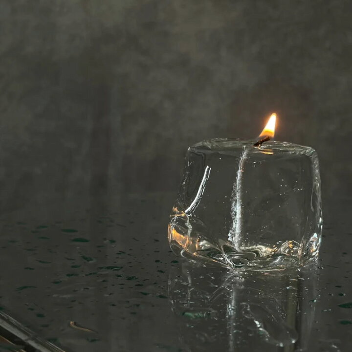 楽天市場】fluctuation/フラクチュエーション 透明のキャンドル 氷の  