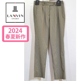 【2024春夏】 ランバン レディース クロップド パンツ 軽量 ストレッチ 日本製 カーキ VLX8072Y1 LANVIN SPORT 送料無料