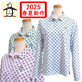 【2025春夏】マンシングウェア レディース 長袖 ポロシャツ 日本製 吸汗速乾 UVカット ストレッチ MG5SLS24L ゴルフウェア 送料無料 Munsingwear