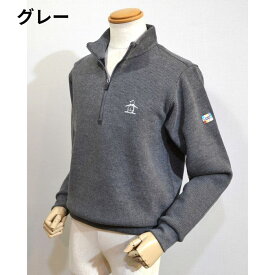 【2025-26秋冬】マンシングウェア メンズ 長袖 トレーナー カットソー ハーフZIP 裏起毛 吸湿発熱 3Lサイズ有 ゴルフウェア MG5FSW80M