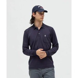 【2025-26秋冬】マンシングウェア メンズ 長袖 ポロシャツ 胸ポケット ストレッチ 防風 シンプル 吸汗 3Lサイズ有 MG5FLS29M ゴルフウェア 送料無料