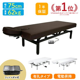 電動昇降 マッサージベッド 有孔 全3色 長さ185×幅75×高さ51～88cm 昇降ベッド 電動昇降ベッド マッサージ ベッド 丈夫 電動 フットペダル 昇降式 整体 整体べッド 施術ベッド エステべッド エステ用ベッド マッサージ台 エステ 組立設置無料