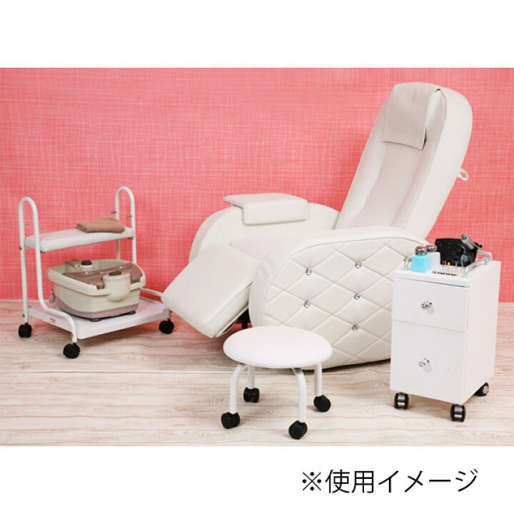 定番キャンバス フットネイル台 ペディ台 フットケアワゴン ペディキュア台 足置き Fucoa Cl