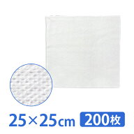 フェイス ガーゼ 不織布 コットン70％ ポリエステル30％ 25×25cm 200枚入 化粧用 コットン エステ用品 (…