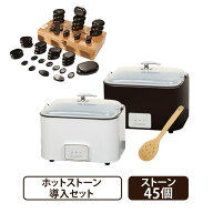 ホットストーン 導入セット C 玄武岩 ウォーマー + ストーン 45個 ストーンセラピー ホットストーンマッ…