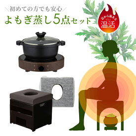よもぎ蒸しセット 5点 高級 基本 引き出し式椅子 よもぎ蒸し ハーブ蒸し IH鍋 クッション シート パック サウナ 座浴 韓国 冷え性対策 温活 家庭用サウナ 業務
