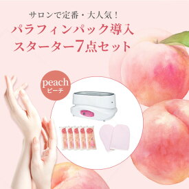パラフィンパック 導入 スターターセット ハンドケア ピーチ パラフィンスパ パラフィンバス パラフィンワックス 溶解器 ミトン ネイル用品 エステ用品 エステ サロン