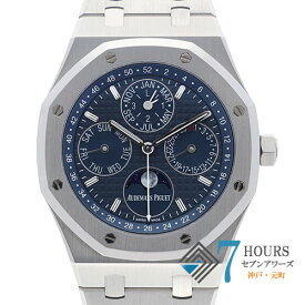 【112418】AUDEMARS PIGUET オーデマ・ピゲ 26574ST.OO.1220ST.02 ロイヤルオーク パーペチュアルカレンダー ブルーダイヤル SS 自動巻き 保証書 修理明細書 純正ボックス 腕時計 時計 WATCH メンズ 男性 男 紳士【中古】