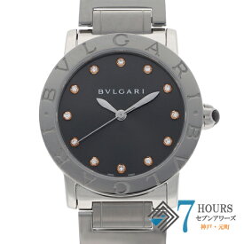 【113725】BVLGARI ブルガリ BBL33C6SS ブルガリ・ブルガリ 12Pダイヤ グレーダイヤル SS 自動巻き 当店オリジナルボックス 腕時計 時計 WATCH メンズ 男性 男 紳士【中古】