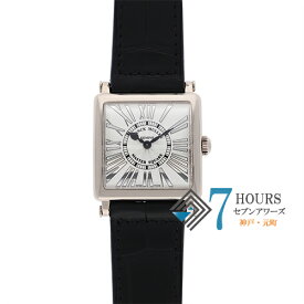 【116165】FRANCK MULLER フランクミュラー 6002SQZ マスタースクエア シルバーダイヤル WG/レザー（クロコ） クオーツ 当店オリジナルボックス 腕時計 時計 WATCH レディース 女性 女【中古】