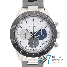 【106140】ZENITH ゼニス 03.3100.3600/69.M3100 クロノマスター スポーツ ホワイトダイヤル SS 自動巻き ギャランティーカード 純正ボックス 腕時計 時計 WATCH メンズ 男性 男 紳士【中古】