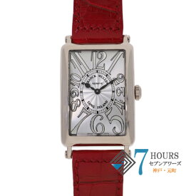 【117789】FRANCK MULLER フランクミュラー 952 ロングアイランド アラビアシルバーダイヤル WG/レザー（クロコ） クオーツ 純正ボックス 腕時計 時計 WATCH メンズ 男性 男 紳士【中古】