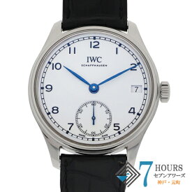 【118051】IWC インターナショナルウォッチカンパニー IW510212 ポルトギーゼ ハンドワインド 8デイズ ホワイトダイヤル SS/レザー（クロコ） 手巻き ギャランティーカード 純正ボックス 腕時計 時計 WATCH メンズ 男性 男 紳士【中古】