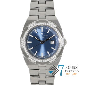 【122928】VACHERON CONSTANTIN ヴァシュロン・コンスタンタン 1205V/100A-B590 オーヴァーシーズ デニムブルーダイヤル SS クオーツ ギャランティーカード 純正ボックス 腕時計 時計 WATCH レディース 女性 女【中古】