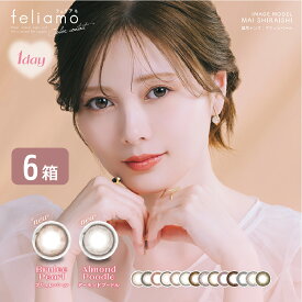 【3,520円OFFクーポン】【送料無料】 フェリアモ feliamo 1DAY 6箱セット (1箱10枚) UVカット カラコン ワンデー ナチュラル ブラウン ブラック 白石麻衣 カラーコンタクト 度あり 度なし カラーコンタクト 高含水