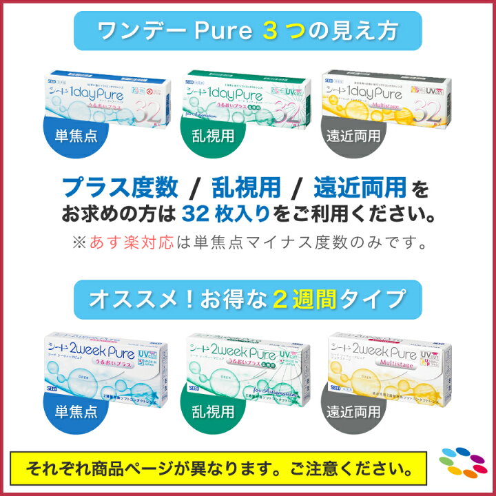 ワンデーピュアうるおいプラス 96枚 2箱 96枚入り コンタクト プラス 純国産 1day ピュア Seed 送料無料 コンタクトレンズ ワンデー シード 処方箋不要 うるおい 1日交換 Pure