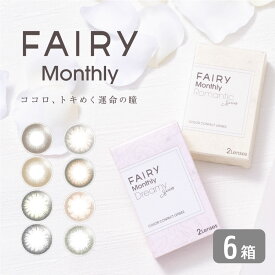 【最大400円OFFクーポン配布中！】フェアリーマンスリー 6箱 (1箱2枚入り) ロマンティック／ドリーミー シンシア カラコン ワンデー カラーコンタクト 1ヶ月使い捨て UVカット 度あり 度なし