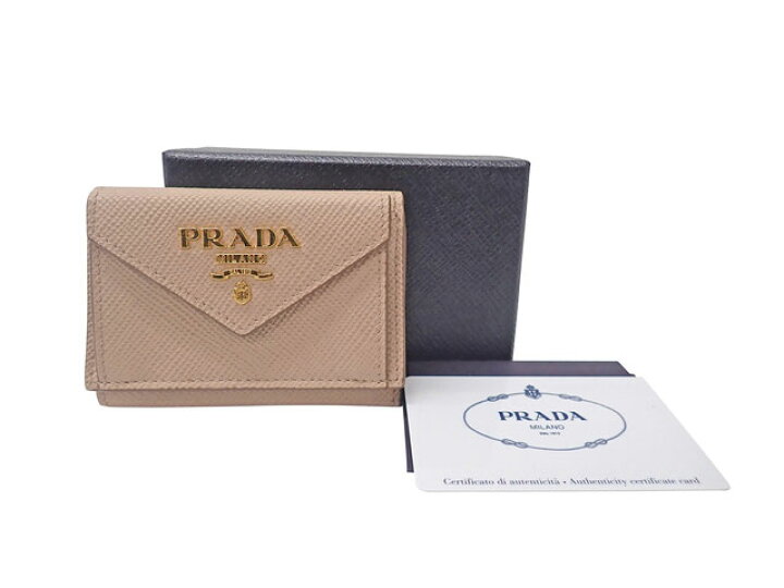 楽天市場】プラダ PRADA SAFFIANO CUIR サフィアーノレザー コンパクト 