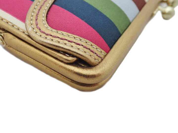 楽天市場】COACH コーチ Turn Lock ターンロック Multi colored Stripe 