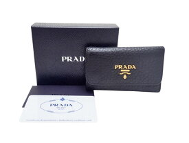 PRADA プラダ VITELLO GRAIN ヴィッテロ グレイン レザー 6 Key Case 6連キーケース OUTLET アウトレット 1PG222 【中古】ABランク