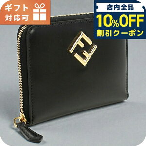 �_10%OFF�N�[�|����2��10�����^ �t�F���f�B ���E���h�t�@�X�i�[���z ���f�B�[�X �u�����h FENDI 8M0508 �u���b�N ���z