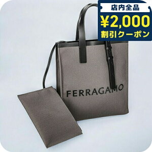_2000~OFFN[|+9{^ tFK g[gobO fB[X uh Ferragamo 241297FABRIC DG NE 764 872 DARK GREY _[NO[