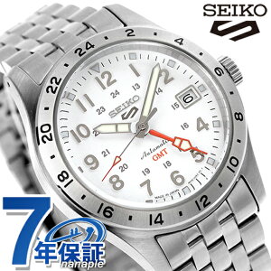 �Z�C�R�[5 �X�|�[�c �t�B�[���h GMT �X�|�[�c �X�^�C�� �������� �r���v �����Y Seiko 5 Sports Field Series SBSC009 �A�i���O �z���C�g �� ���{�� �u�����h ������� �h�� �v���[���g �j�� ���p�I