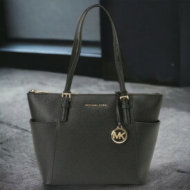 ＼SALE限定15%OFF★さらに2000円OFFクーポン／ マイケルコース MICHAEL KORS 30F2GTTT8L 001 BLACK MKロゴチャーム付 トートバッグ ショルダーバッグ ブラック レディース JET SET ITEM EW TZ TOTE ブランド 記念品 プレゼント ギフト