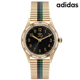 アディダス CODE FOUR クオーツ 腕時計 ブランド メンズ レディース adidas AOSY22526 アナログ ブラック ゴールド グリーン 黒