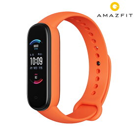 アマズフィット バンド 5 充電式クオーツ SP170022C07 心拍数 睡眠 Bluetooth 腕時計 メンズ レディース オレンジ amazfit