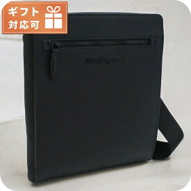 フェラガモ 斜め掛け ショルダーバッグ メンズ FERRAGAMO イタリア 24-0131 ブラック バッグ 斜めがけ ブランド 高級 おしゃれ プレゼント 男性 実用的 かっこいい