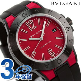 【クロス付】 ブルガリ 時計 ディアゴノ マグネシウム 41mm 自動巻き メンズ 腕時計 ブランド DG41C9SMCVD/SP BVLGARI レッド×ブラック 記念品 ギフト 父の日 プレゼント 実用的
